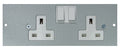 Tass ST0290/RH Right Hand Twin Switched Sockets Plate