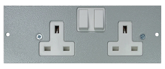 Tass ST0290/RH Right Hand Twin Switched Sockets Plate