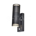 V- tac 24307 VT-10175PIR GU10 Wall Light Holder Double Head IP44 PIR Sensor