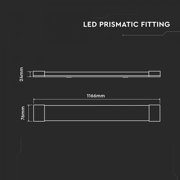 V-TAC 20352 VT-8-40 40W LED GRILL FITTING 120CM SAMSUNG CHIP 6500K
