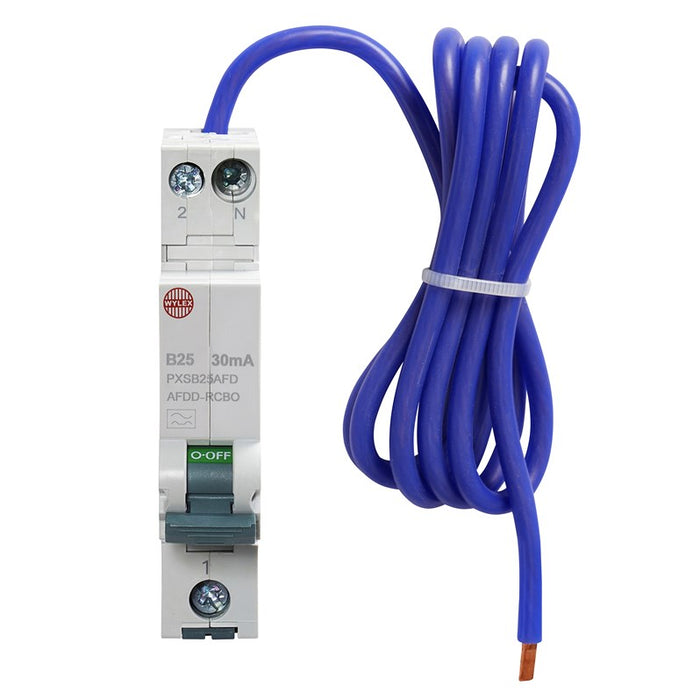 Wylex PXSB25AFD B25 30mA 10kA 1P+N Type A AFDD-RCBO (1 Module Width)